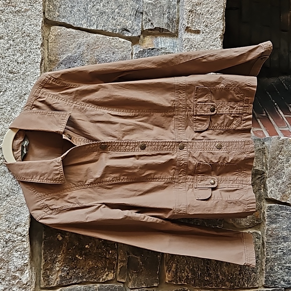 Eddie Bauer size 14 taupe/brown active wear jacket